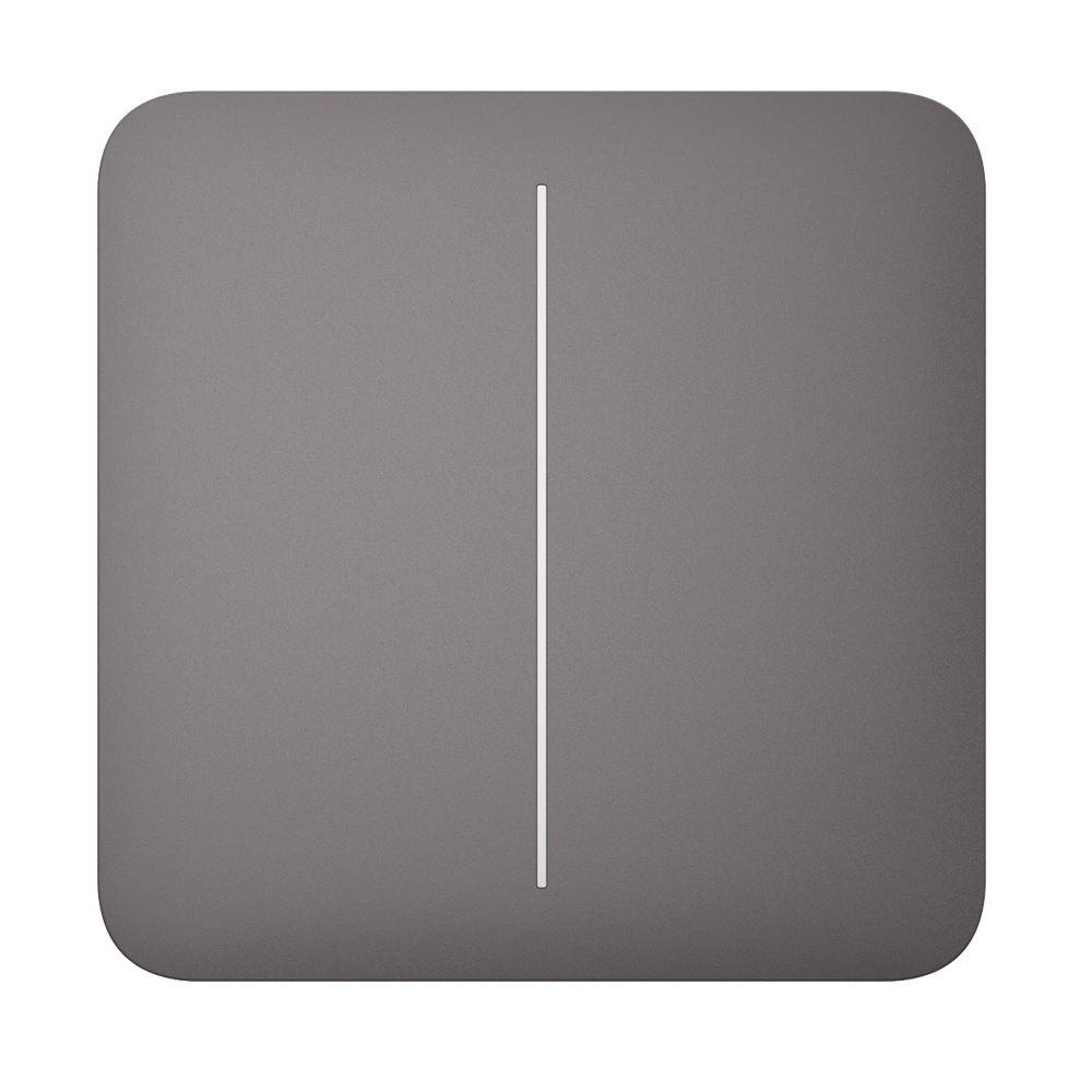 Кнопка вимикача Ajax SoloButton (2-gang) grey