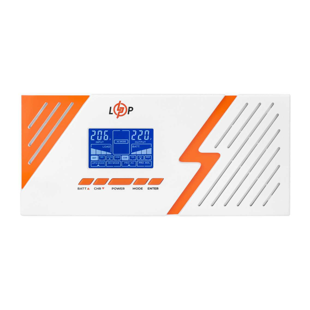 Комплект резервного живлення LogicPower ДБЖ + мультигелева батарея (UPS B1500 + АКБ MG 2400Wh) white