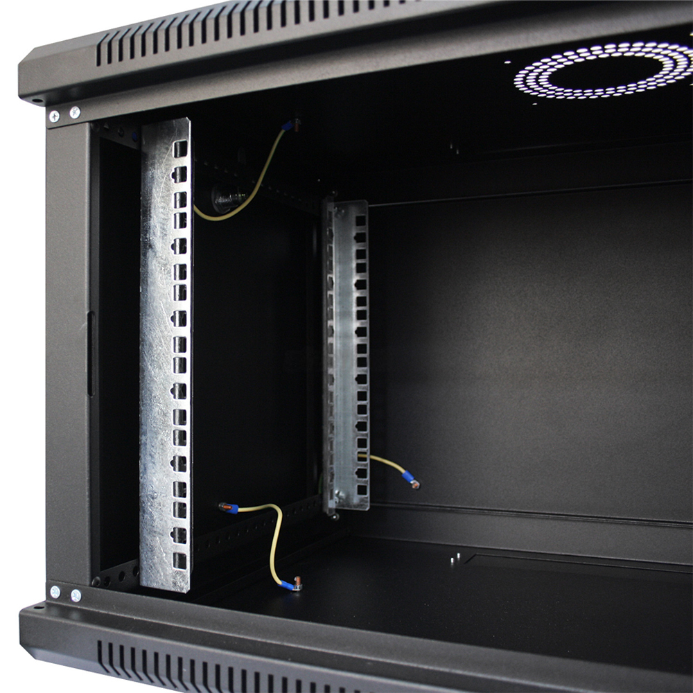 Шафа SteelNet 9U 600 x 350 (скло, чорний)