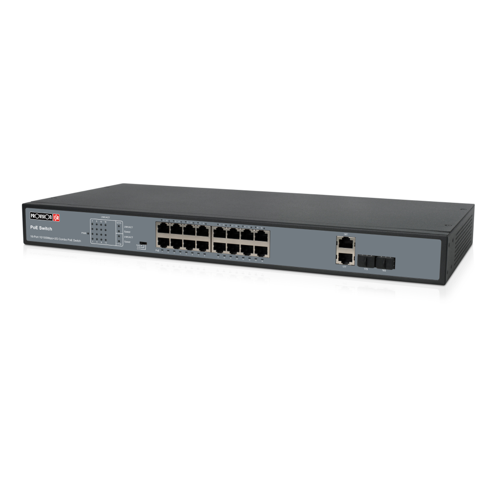POE комутатор Provision-ISR PoES-16250C+2Combo-V2