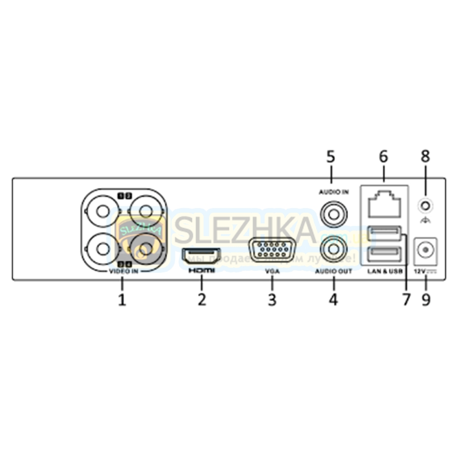 HDTVI відеореєстратор Hikvision DS-7104HGHI-F1