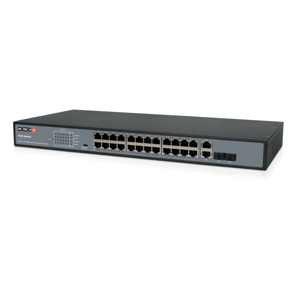 POE комутатор Provision-ISR PoES-24370C+2Combo