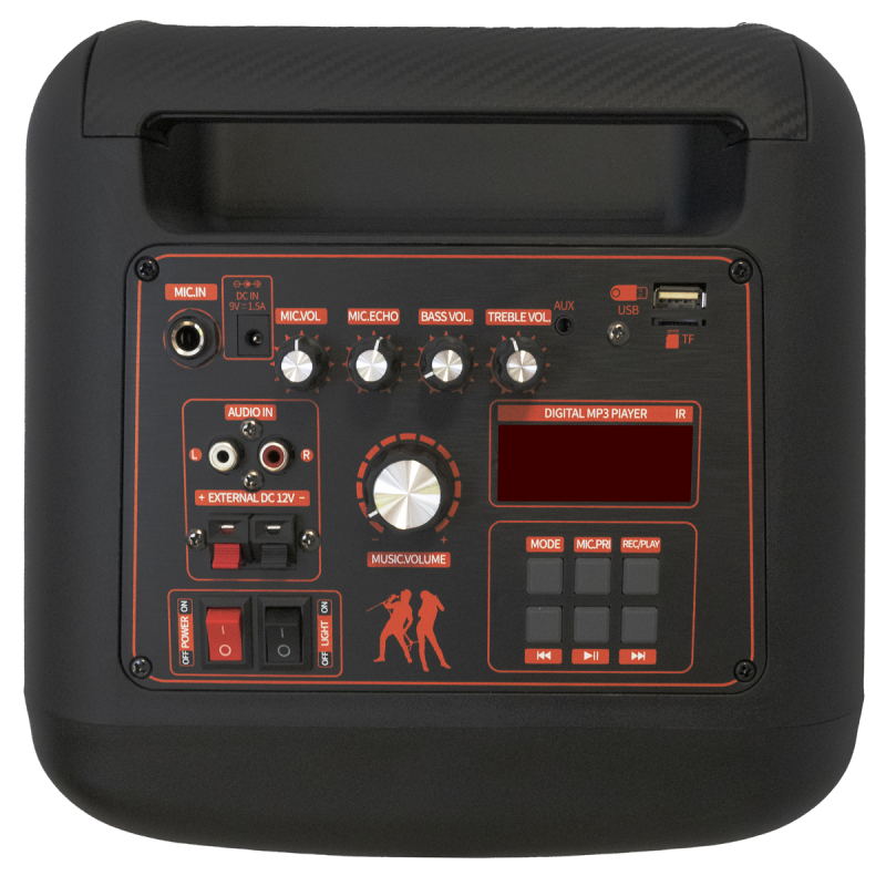 Автономна акустична система BIG JB X828  USB/MP3/FM/BT/TWS + 2pcs VHF mic