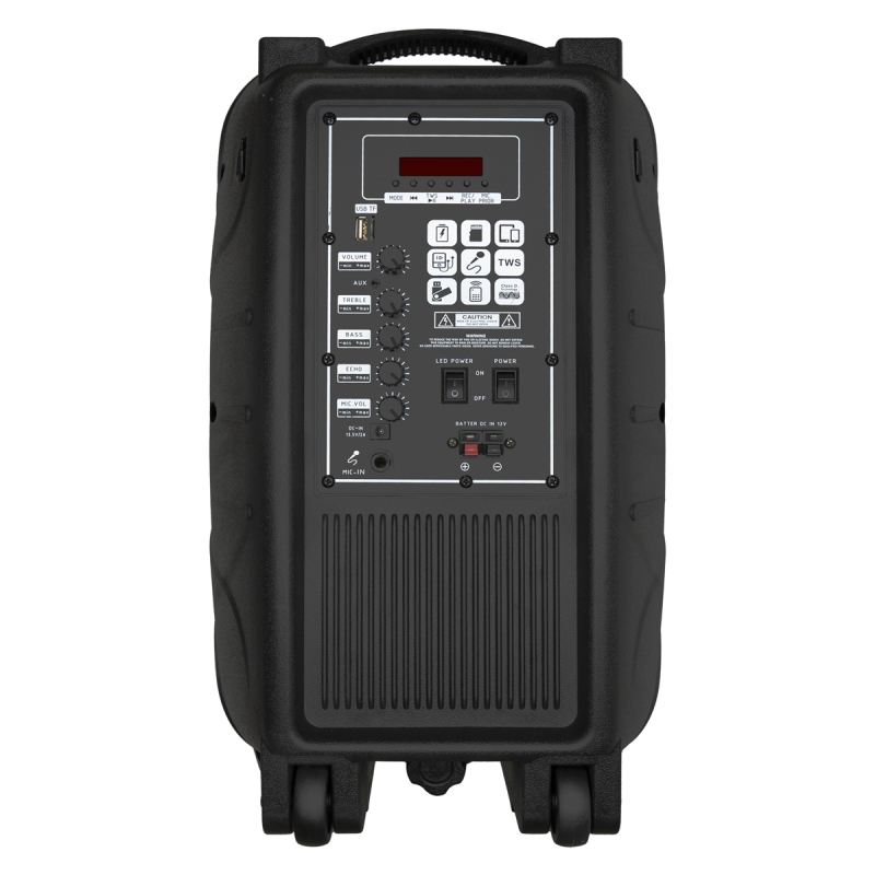 Автономна акустична система BIG 300TORNADO USB/MP3/FM/BT/TWS + 2pcs VHF mic