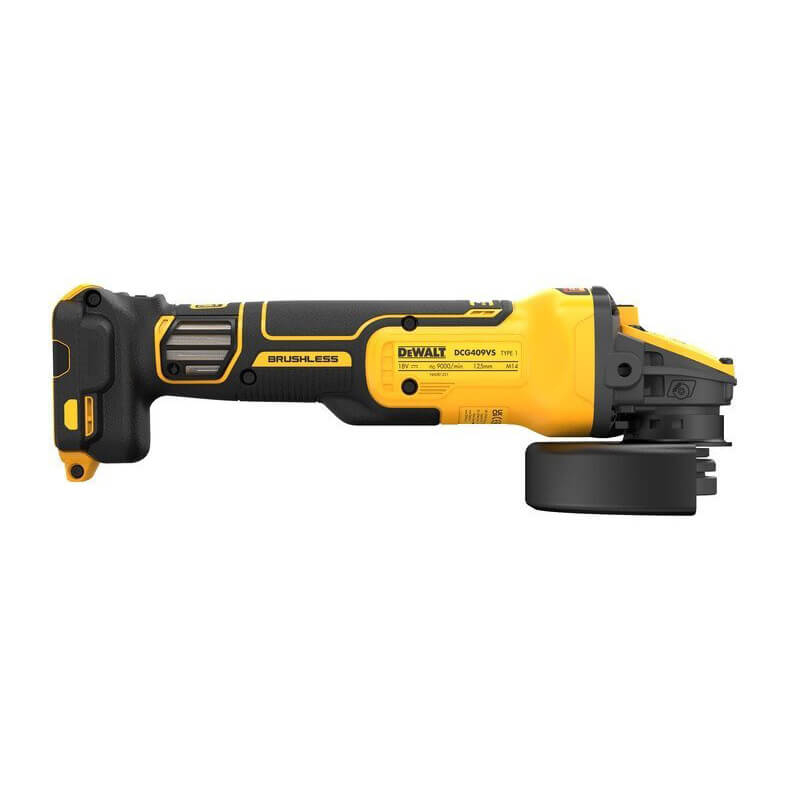 Кутова шліфувальна машина акумуляторна  DeWALT безщіткова DCG409VST1