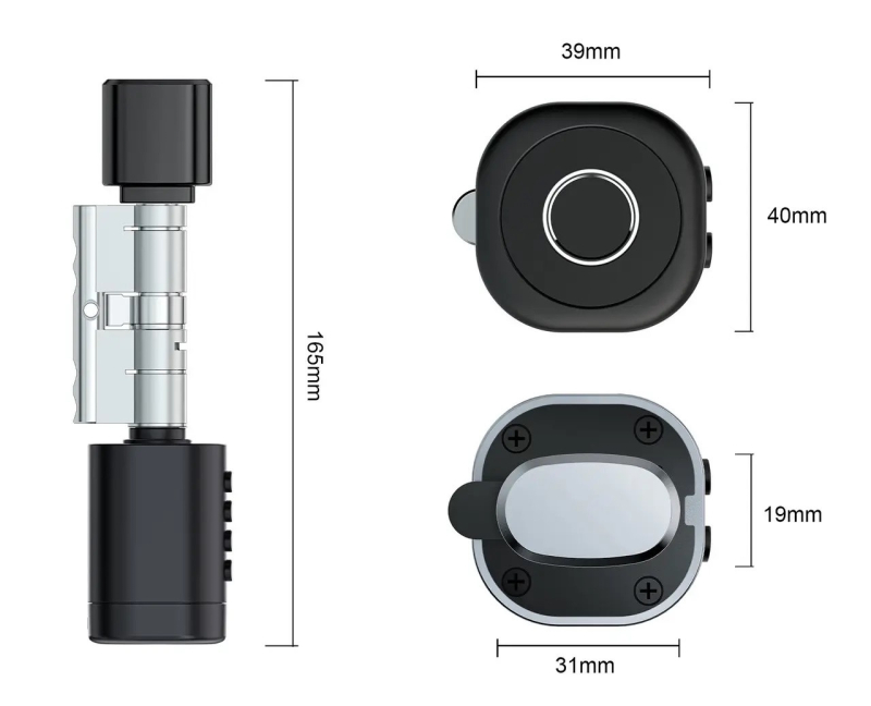 Замок Seven Lock SL-7774BF black (35-90мм)