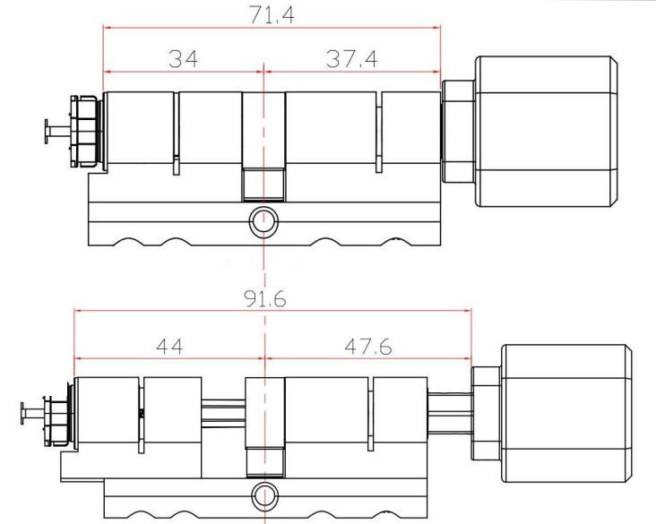 Замок Seven Lock SL-7774BF silver