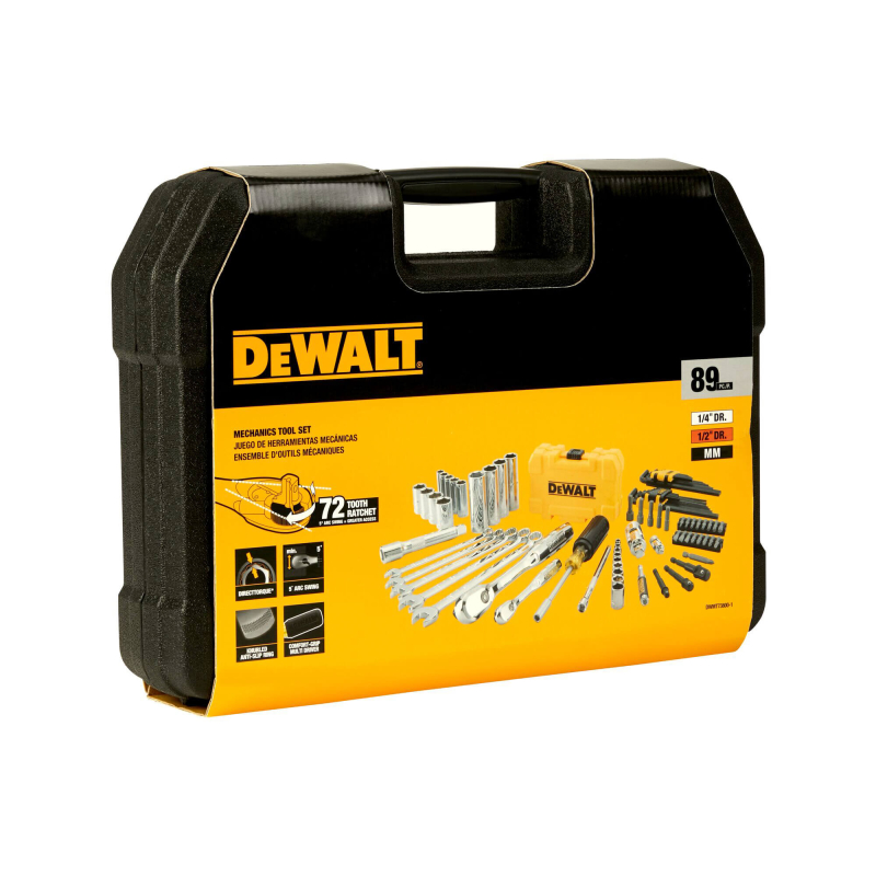 Набір інструментів DeWALT 1/4, 3/8 89 предметів DWMT73800-1