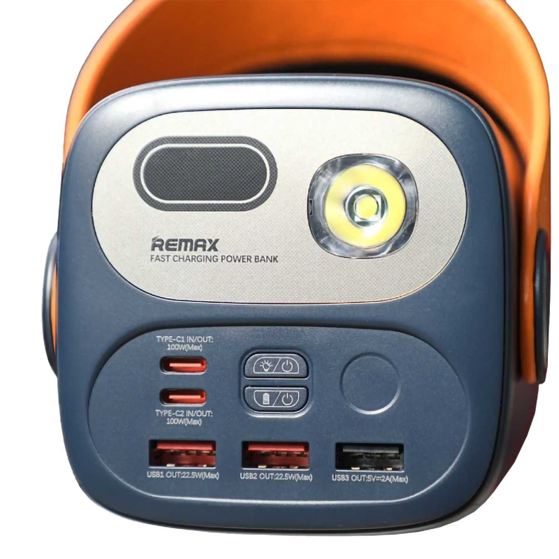 Повербанк Remax Gutitan PD 100W + QC 22.5W 60000mAh + LED Синій (RPP-100)