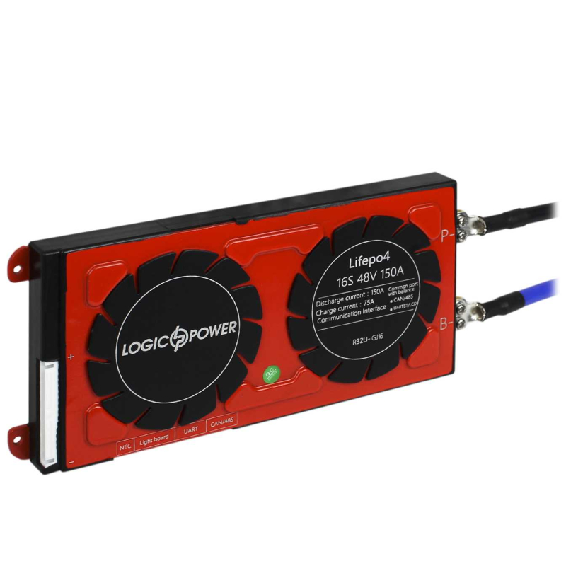 BMS плата LogicPower LiFePO4 48V 16S Dis 150A Ch 75A UART+RS485+CAN