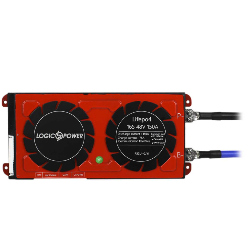 BMS плата LogicPower LiFePO4 48V 16S Dis 150A Ch 75A UART+RS485+CAN