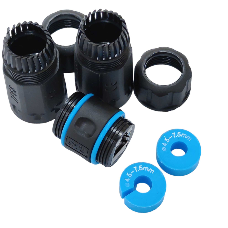 Зєднувач Kingda IP68, RJ45-RJ45, STP, кат. 6, (KD-CP3010SHC6)