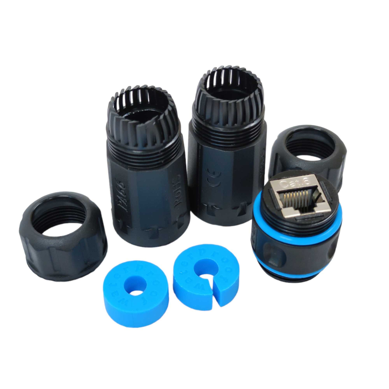 Зєднувач Kingda IP68, RJ45-RJ45, STP, кат. 6, (KD-CP3010SHC6)