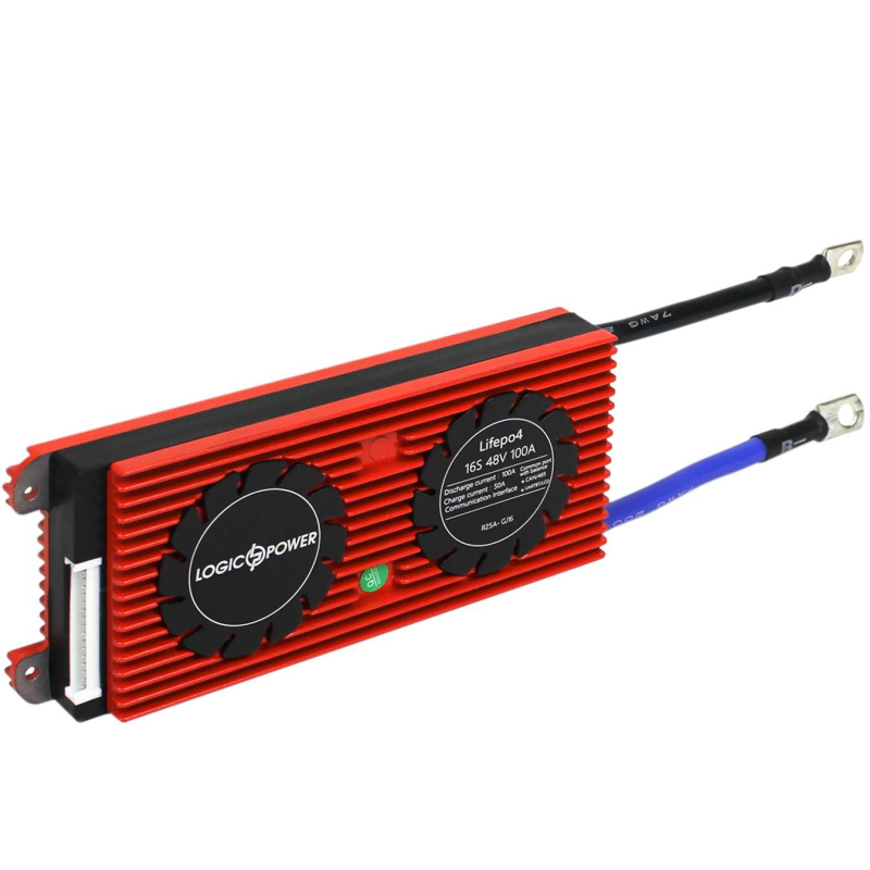 BMS плата LogicPower LiFePO4 48V 16S Dis 100A Ch 50A UART+RS485+CAN