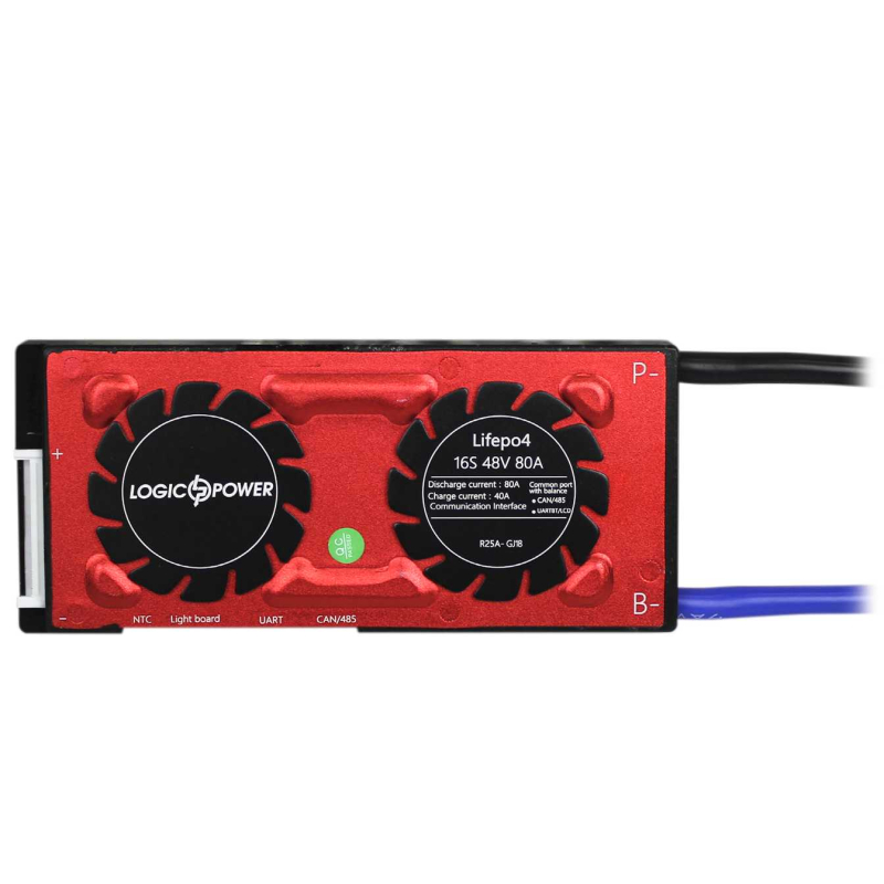 BMS плата LogicPower 48V 16S Dis 80A Ch 40A UART+RS485+CAN