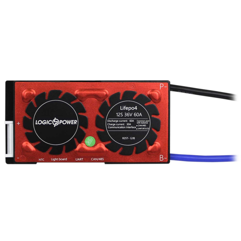 BMS плата LogicPower 36V 12S Dis 60A Ch 30A UART+RS485+CAN