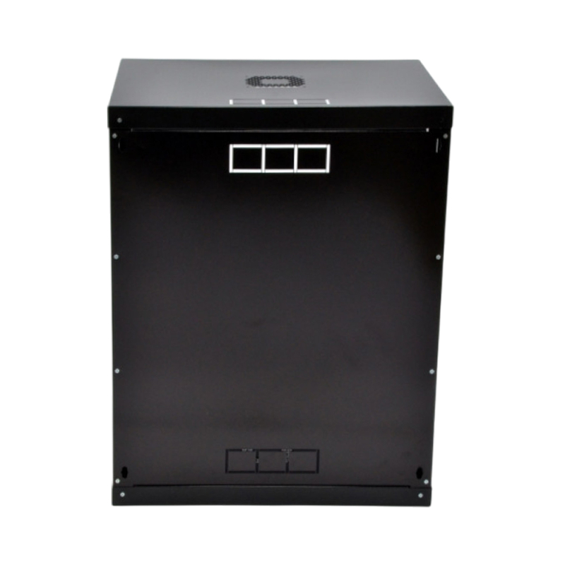 Шафа SteelNet 15U 600 x 500 для мережевого обладнання (скло, чорний)