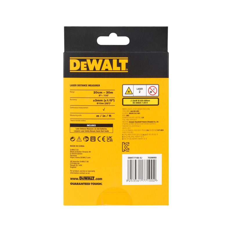 Лазерний далекомір DeWALT DWHT77100