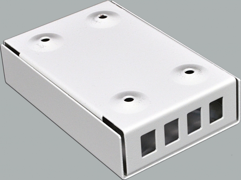 Бокс CMS (120х80х28мм) 4 SC Simplex/ 4 LC Duplex сірий, (UA-FOBS4SCS-G)