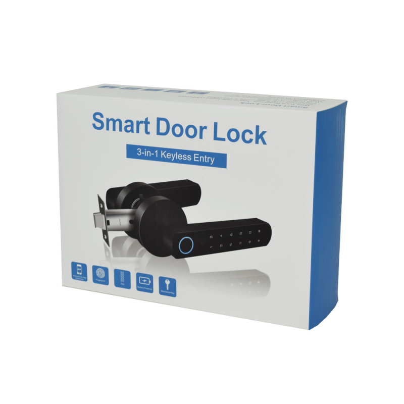 Замок Atis Lock BT-100-T Grey з доступом за відбитком пальця і підтримкою Tuya Smart