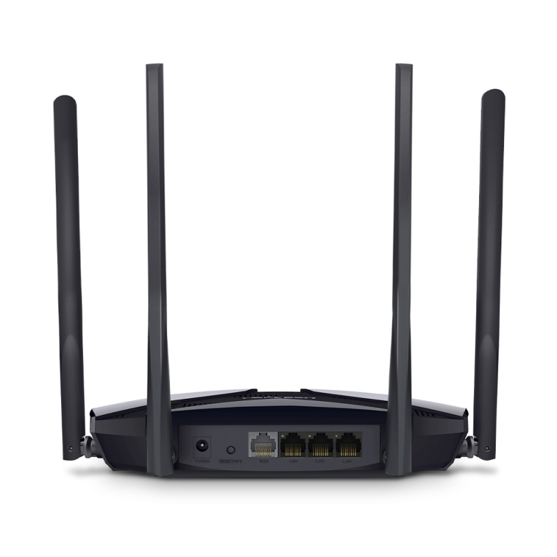 Маршрутизатор Mercusys  MR80X Wi-Fi6 AX3000, 1xGE WAN, 3XGE LAN, 4 антени