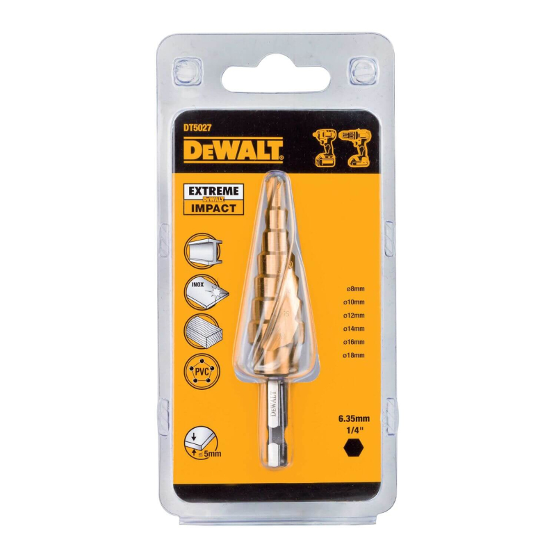 Свердло по металу ступеневе DeWALT EXTREME IMPACT DT5027