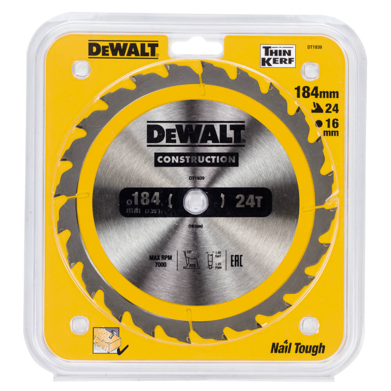 Диск пилковий DeWALT DT1939
