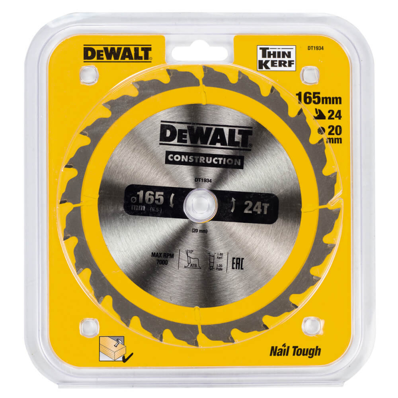 Диск пилковий DeWALT DT1934