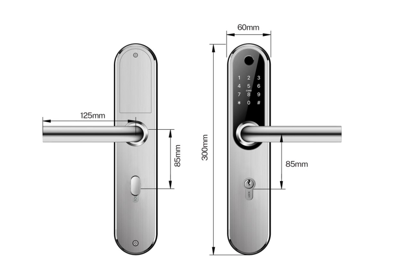 Замок Seven Lock silver (без врізної части) (SL7768BF(85mm)s)