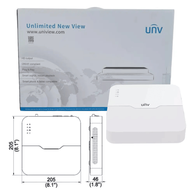 Ip відеореєстратор Uniview NVR301-04LS3-P4