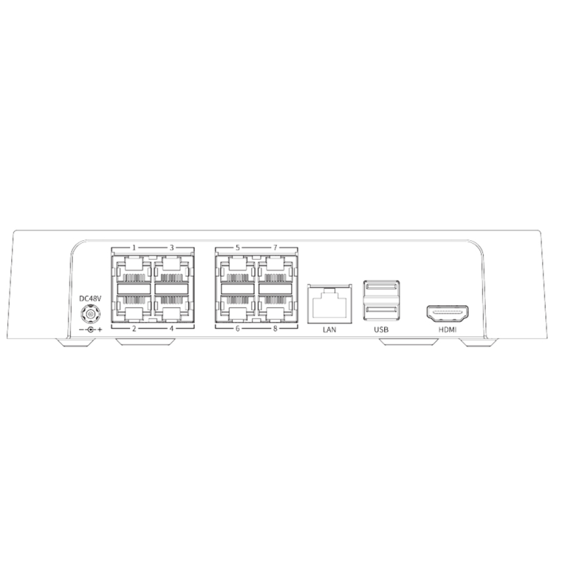 Ip відеореєстратор Tiandy TC-R3108 Spec: I/B/P8/C/Eu/L/S (00-00002286)