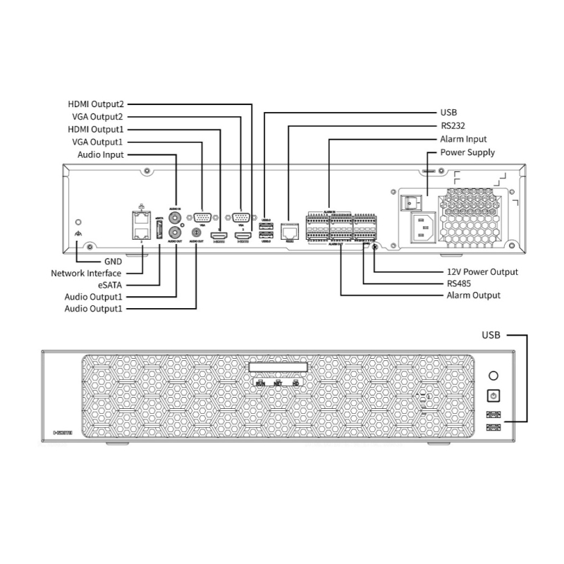 Ip відеореєстратор Uniview NVR508-64E-IQ Black