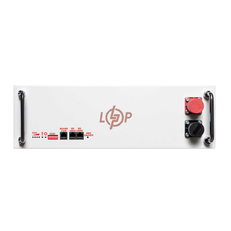 Акумулятор LogicPower LiFePO4 51,2V - 100 Ah (5120Wh) RM RS485/CAN LCD WH