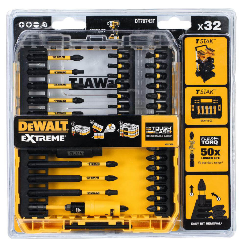 Набір біт DeWALT і насадок DT70743T