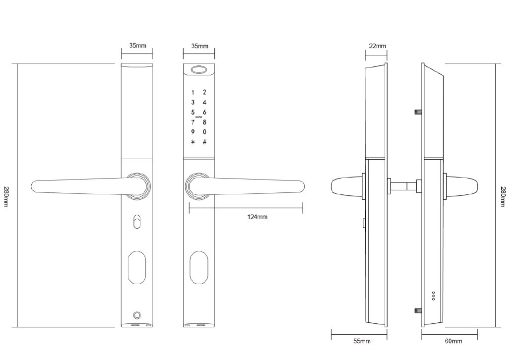 Замок Seven Lock SL-7763BF white