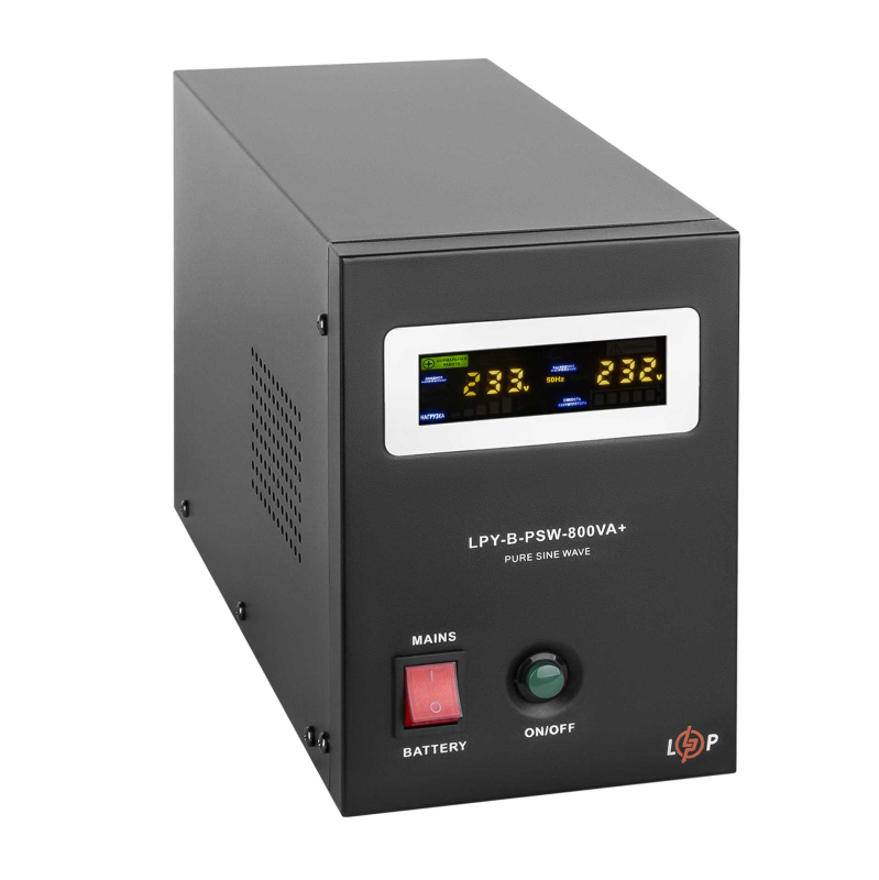 Джерело безперебійного живлення LogicPower LPY-B-PSW-800VA+(560Вт) 5A/15A