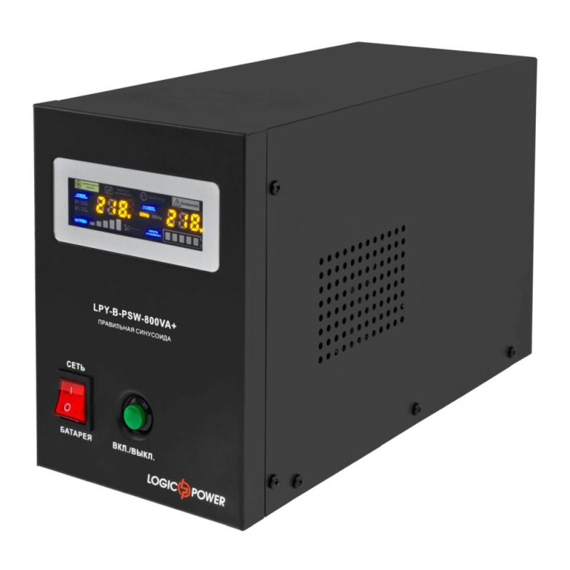 Джерело безперебійного живлення LogicPower LPY-B-PSW-800VA+(560Вт) 5A/15A