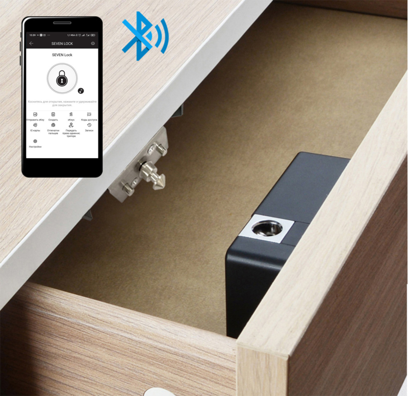 Замок Seven Lock SL-7733B Bluetooth white (SL7733Bw)