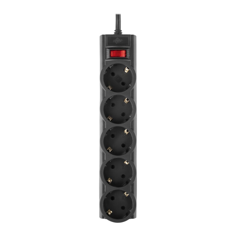 Мережевий фільтр Prestigio LP-X5 3 м Black