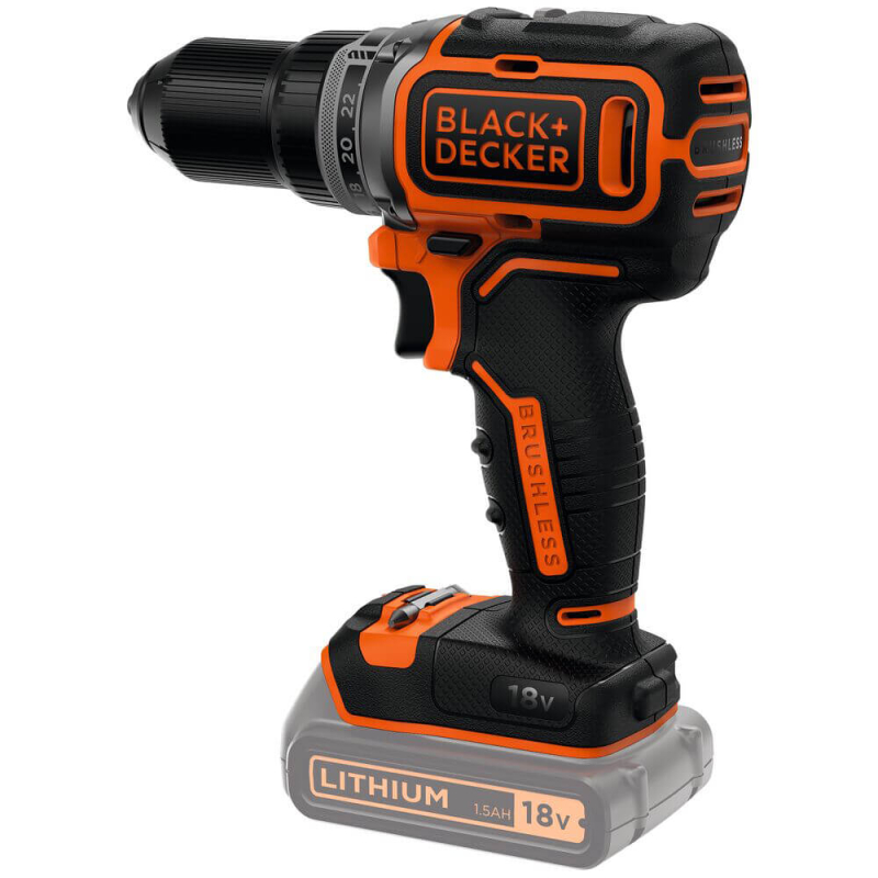 Дриль акумуляторний BLACK+DECKER шурупокрут акумуляторний безщітковий