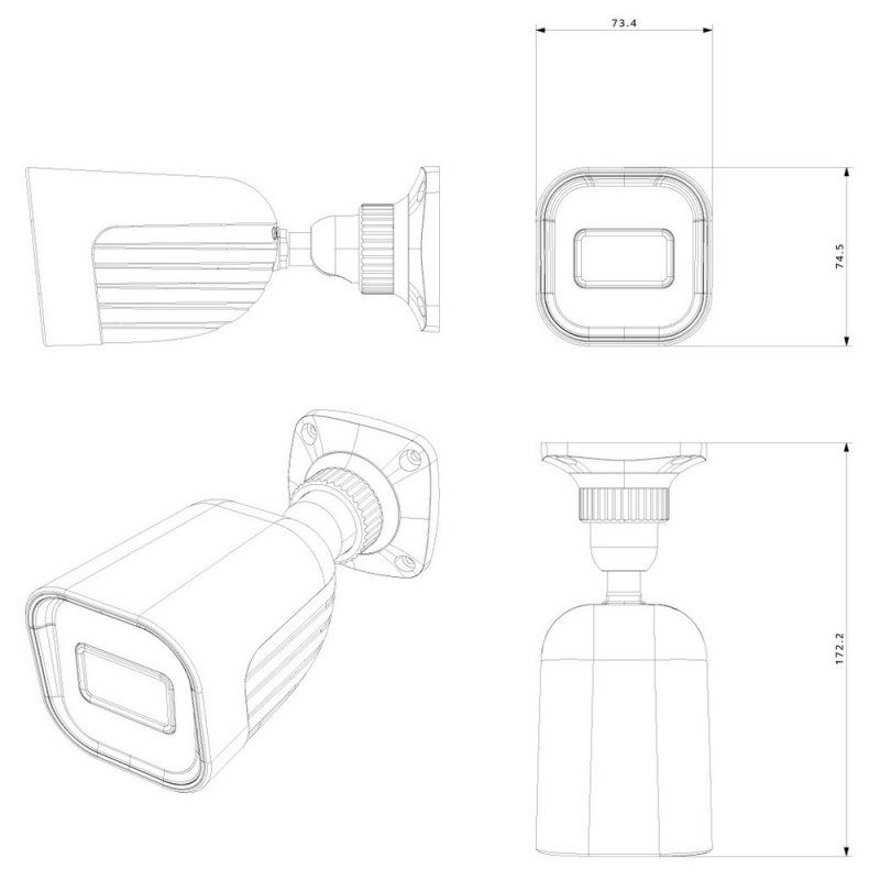 MHD відеокамера Provision-ISR I2-350A-28 5 Мп (2.8 мм)