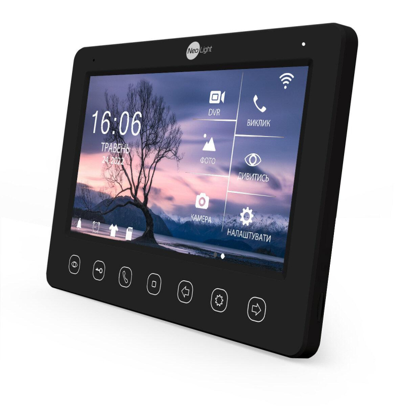 Комплект домофону Neolight Kappa+ HD WF 7 дюймов + Solo Graphite (KitNLightSoloBlackG)