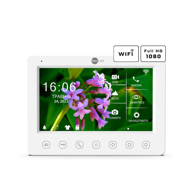 Комплект домофону Neolight Kappa+ HD WF 7 + Solo Silver (KitNLightSoloS)