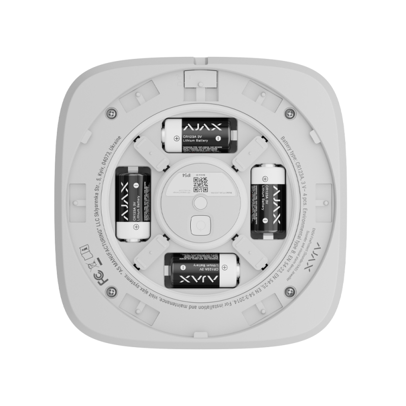 Пожежний сповіщувач Ajax EN54 FireProtect (Sounder / VAD) Jeweller White