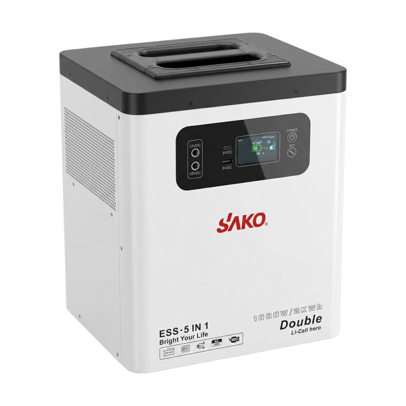 Портативне джерело живлення SAKO Alpha-ESS-1000W/2KWh потужність 1000 Вт, енергоємність 2009.6 Вт·год, LifePO4