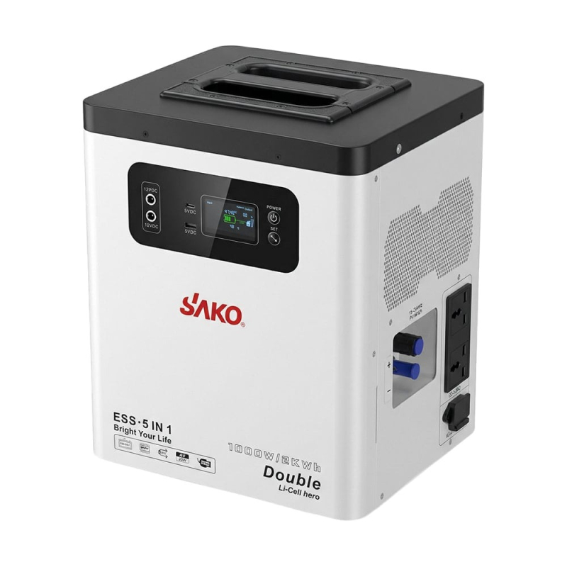 Портативне джерело живлення SAKO Alpha-ESS-1000W/2KWh потужність 1000 Вт, енергоємність 2009.6 Вт·год, LifePO4