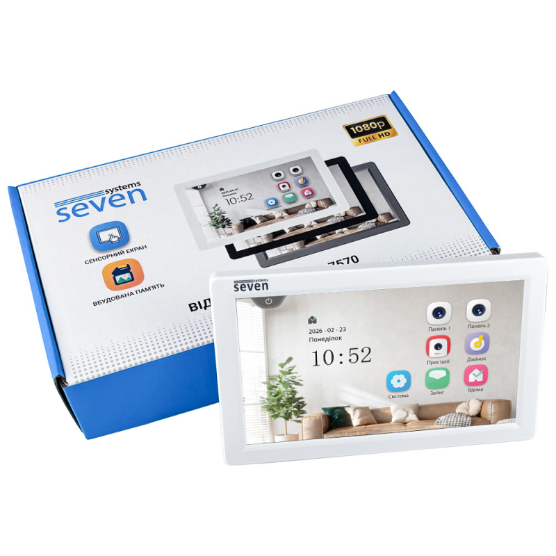 Відеодомофон SEVEN Systems DP-7570 FHD IPS white