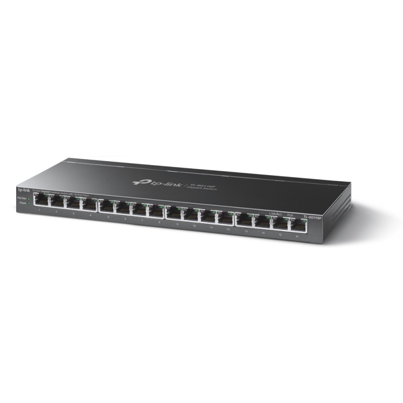 POE комутатор TP-Link TL-SG116P Black