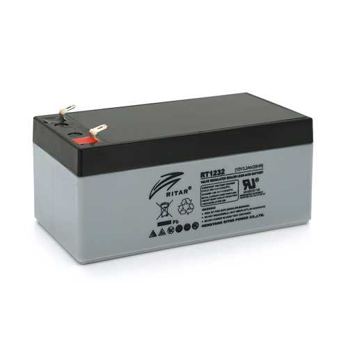 Акумуляторна батарея Ritar AGM RT1232 12V 3.2Ah, Gray / Black Case