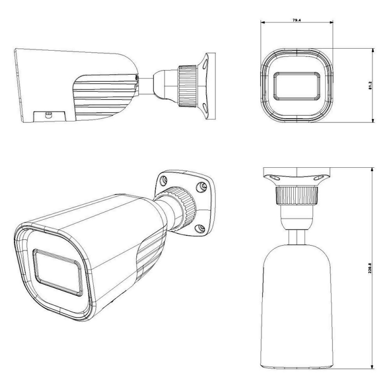 IP відеокамера Provision-ISR BMH-380IPSN-MVF (2.8-12 мм) 8 Мп